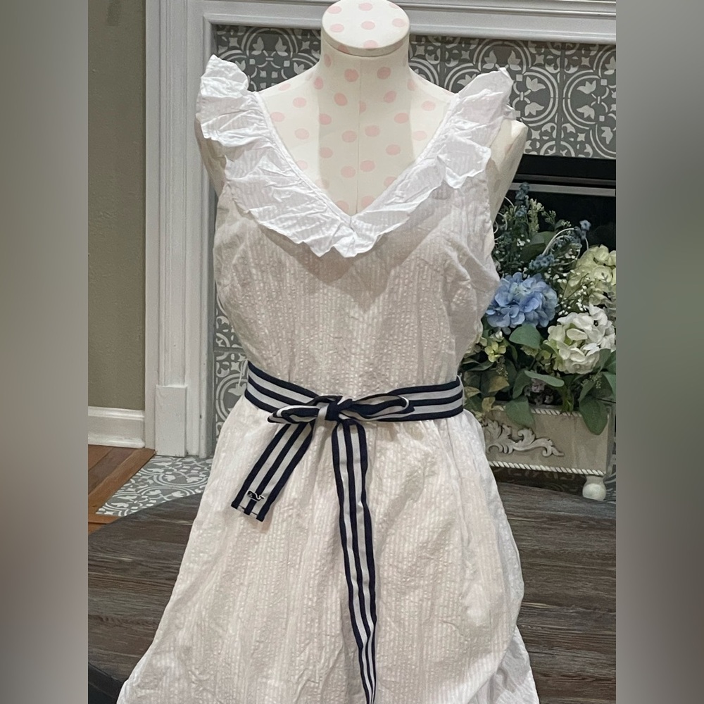Vineyard Vines for Target Sleeveless White Ruffle Sundress - Medium - NWT - Picture 11 of 15
